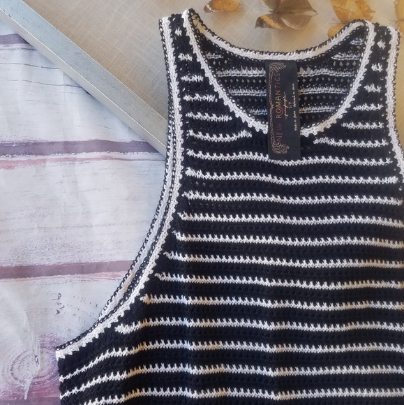 FP New Romantics Striped Bateau Knit Dress S - Picture 6 of 8